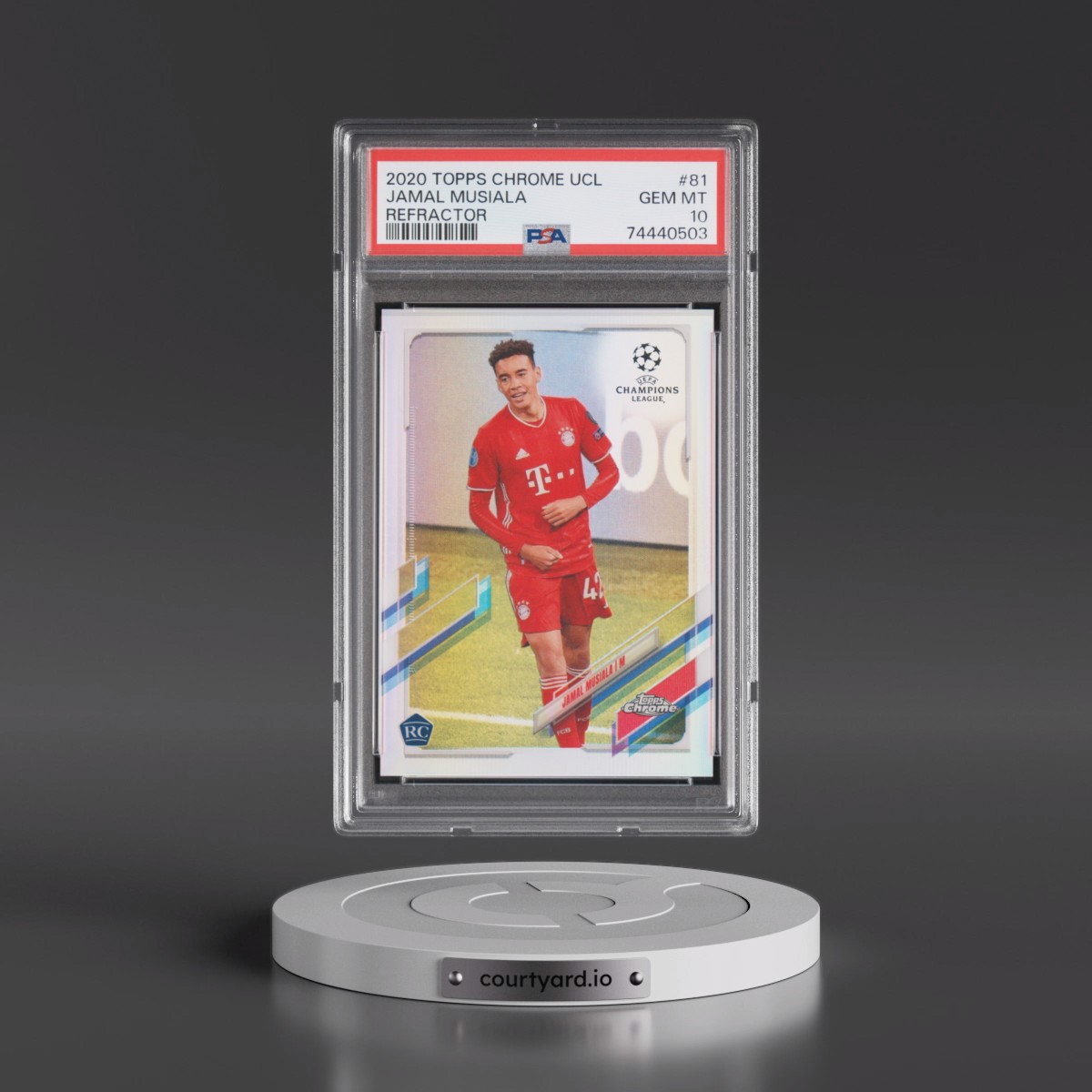 2020 Topps Chrome UEFA Champions League Jamal Musiala - Refractor #81 PSA 10