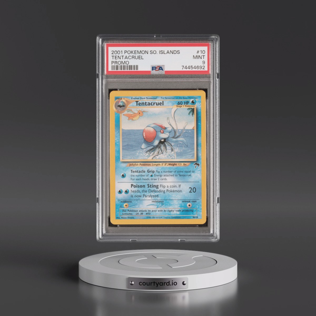 2001 Pokémon Southern Islands Promo #10 Tentacruel (PSA 9 MINT)