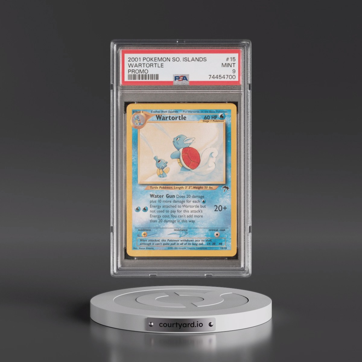 2001 Pokémon Southern Islands Promo #15 Wartortle (PSA 9 MINT)