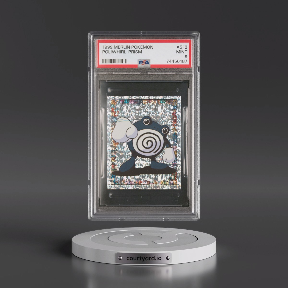 1999 Merlin Pokémon #S12 Poliwhirl-Prism (PSA 9 MINT)