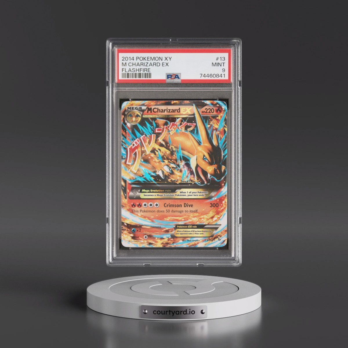 2014 Pokémon XY Flashfire #13 M Charizard EX - Holo (PSA 9 MINT)