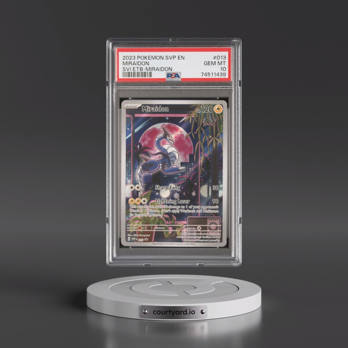 2023 Pokémon Svp EN-SV Black Star Promo #013 Miraidon - Scarlet & Violet Elite Trainer Box-Miraidon (PSA 10 GEM MINT)