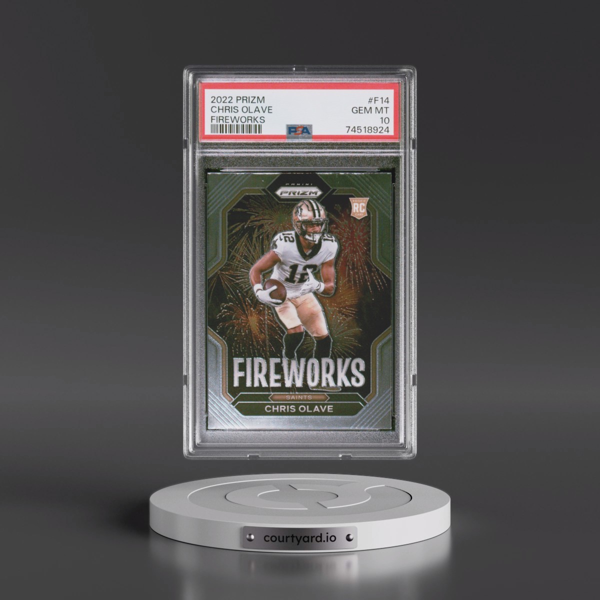 2022 Panini Prizm Fireworks Chris Olave #F14 PSA 10
