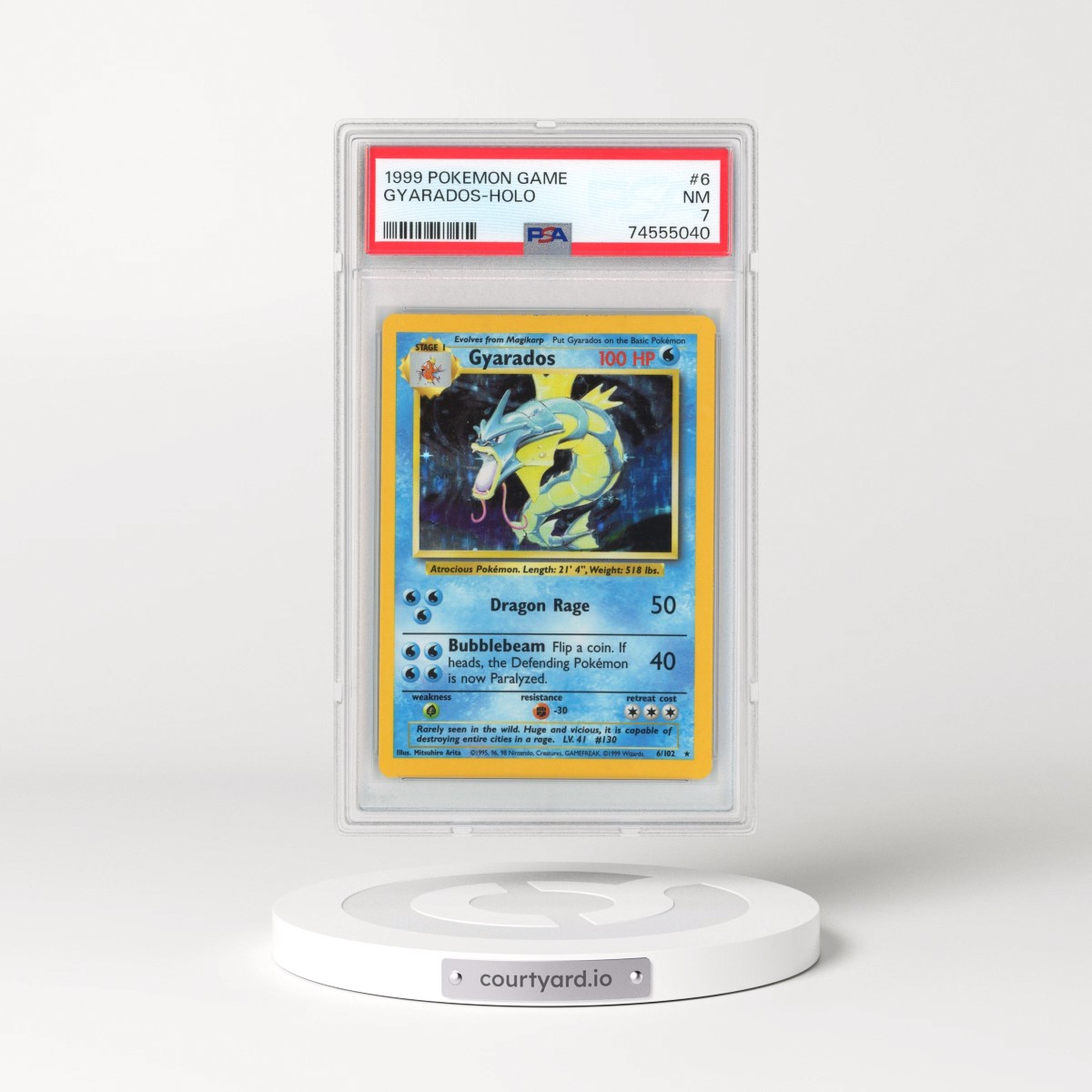 1999 Base Set #6 Gyarados - Holo (PSA 7 NM)