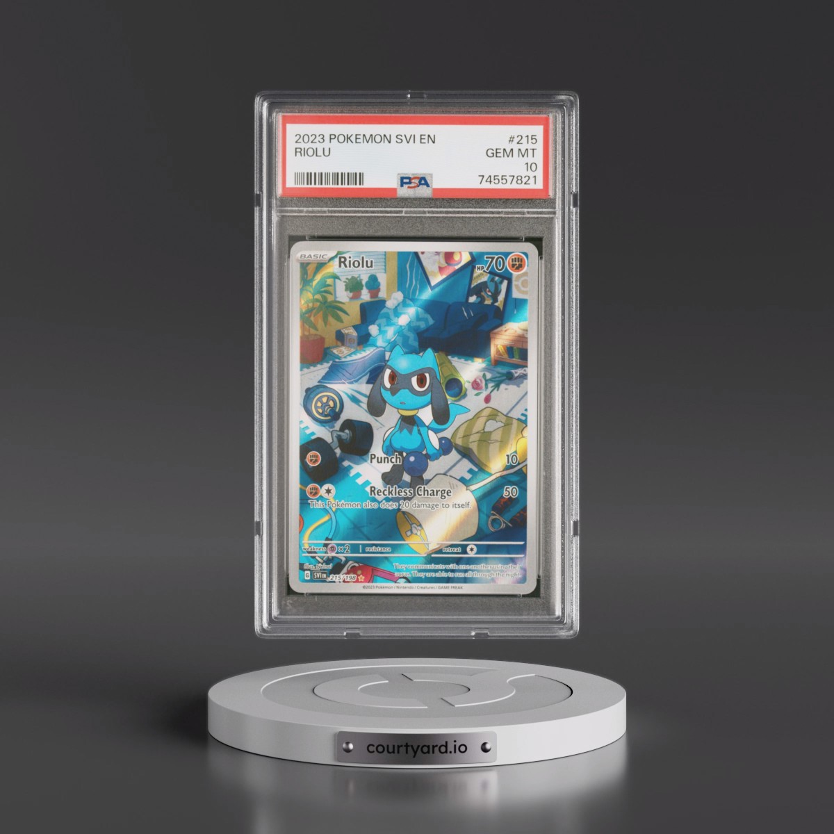 2023 Pokémon Svi EN-Scarlet & Violet Riolu - Illustration Rare #215 PSA 10