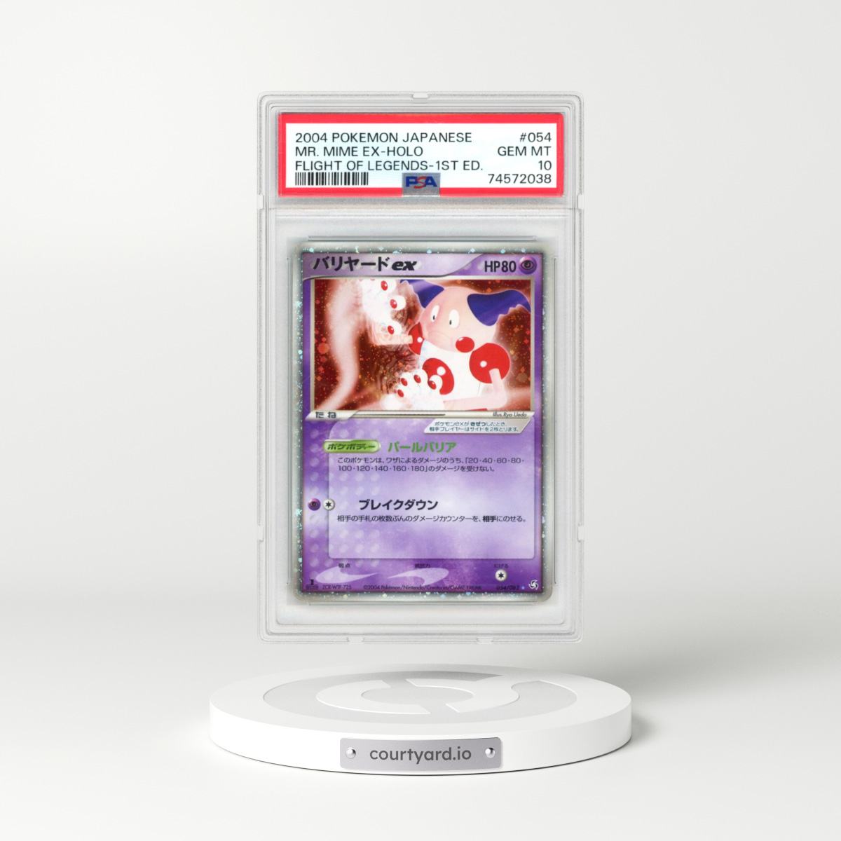 2004 Pokémon Flight of Legends #054 Mr. Mime EX - 1st Edition Holo Holo (PSA 10 GEM MINT)