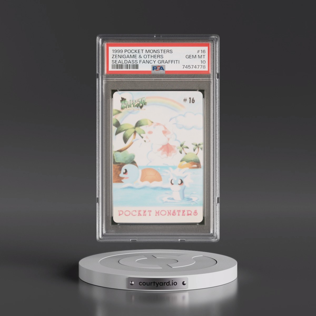 1999 Pocket Monsters Sealdass Fancy Graffiti #16 Zenigame & Others (PSA 10 GEM MINT)