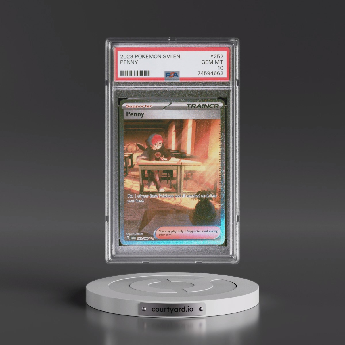 2023 Pokémon Svi EN-Scarlet & Violet #252 Penny - Special Illustration Rare (PSA 10 GEM MINT)