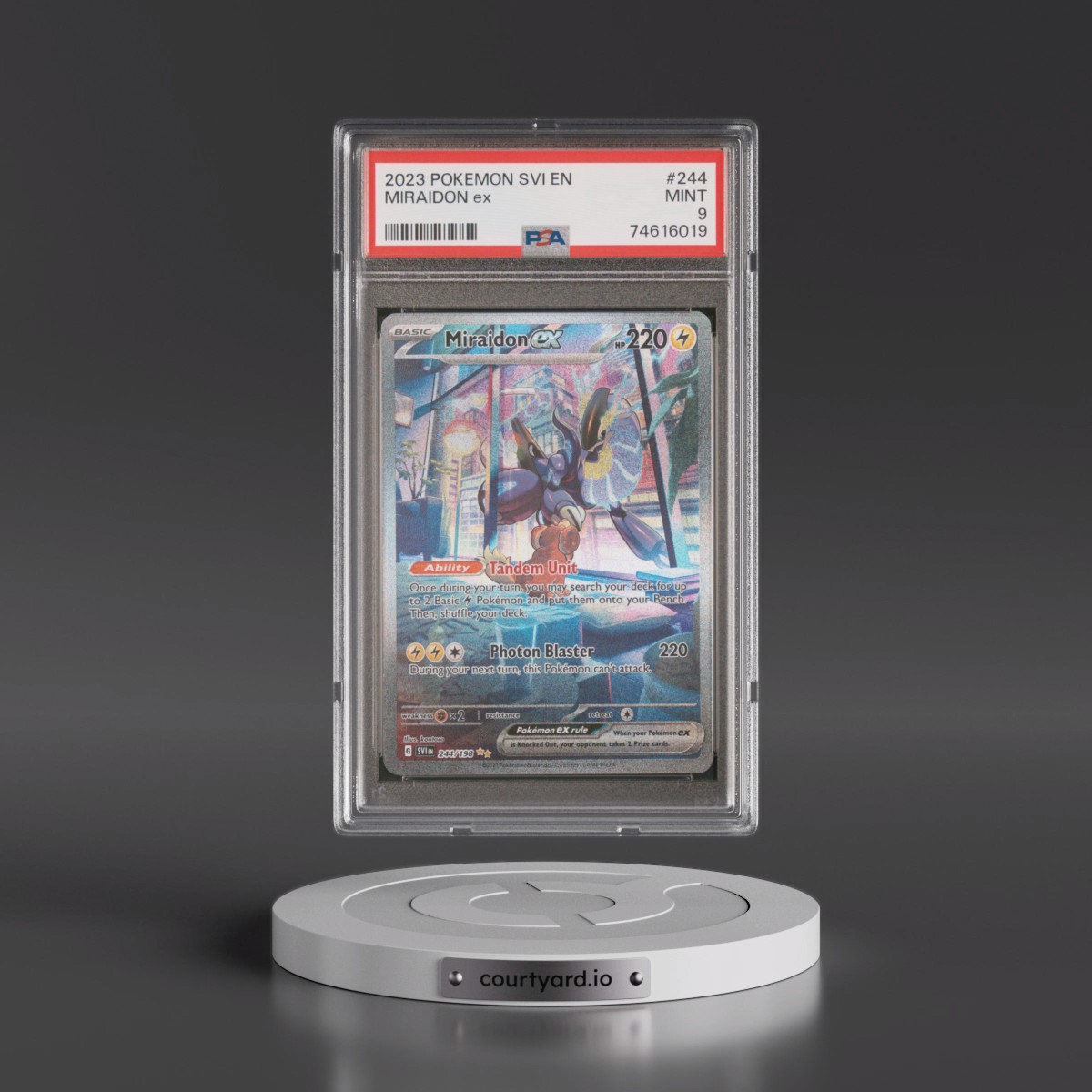 2023 Pokémon Svi EN-Scarlet & Violet #244 Miraidon EX - Holo Special Illustration Rare (PSA 9 MINT)