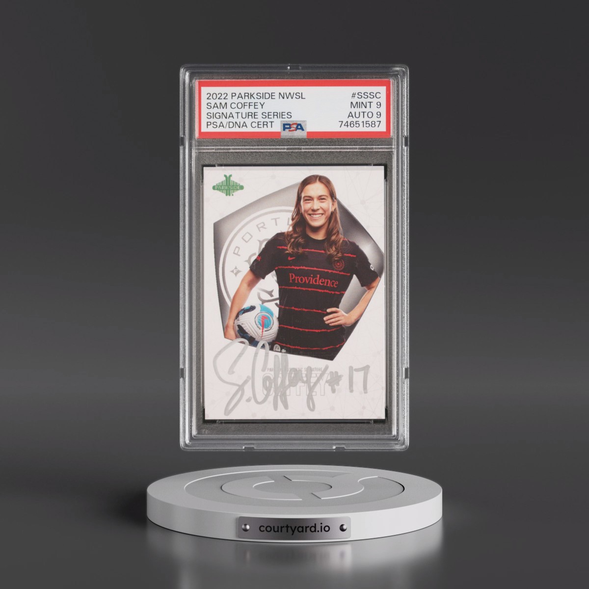 2022 Parkside Nwsl Signature Series #SSSC Sam Coffey (PSA 9 MINT)