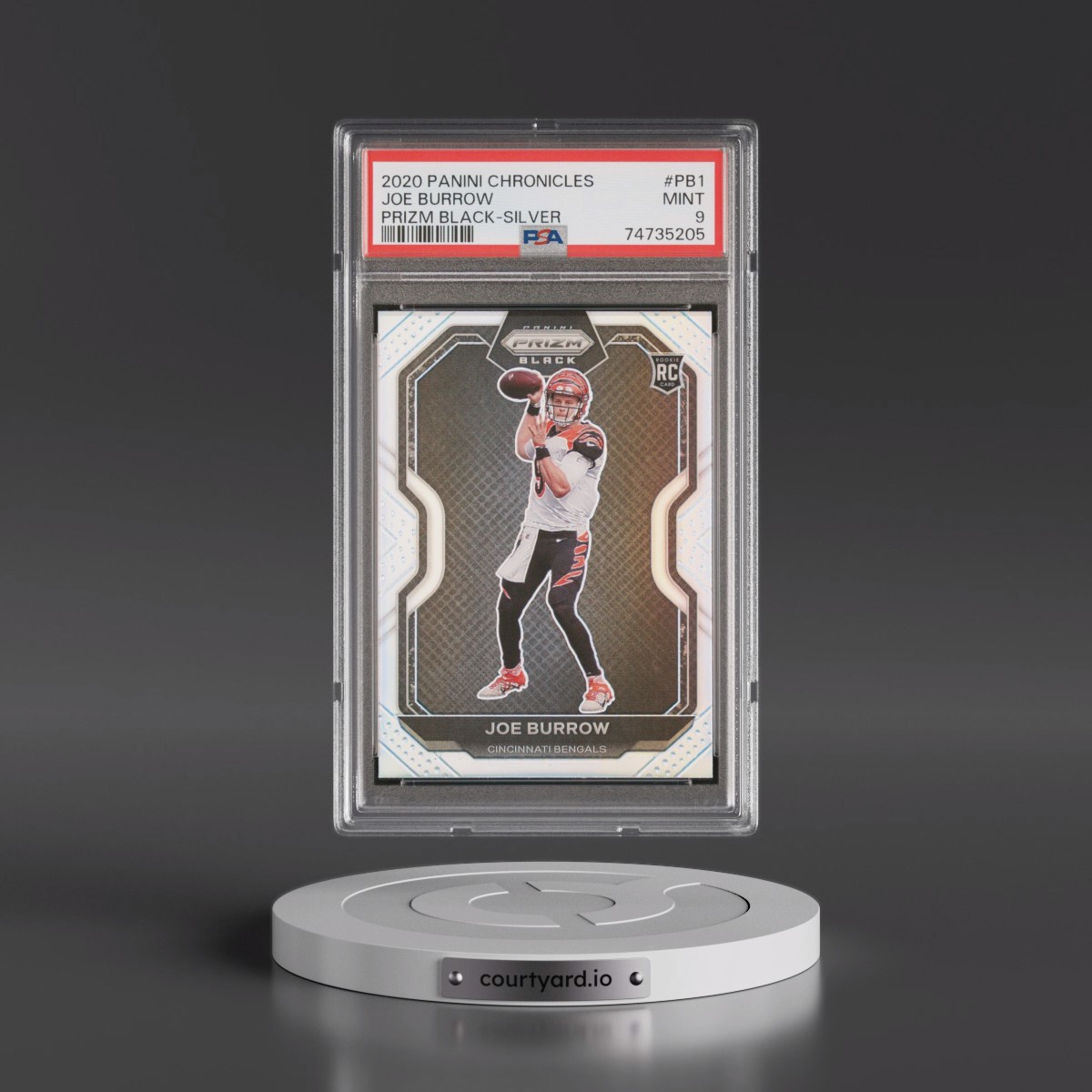 2020 Panini Chronicles Prizm Black #PB1 Joe Burrow - Silver (PSA 9 MINT)