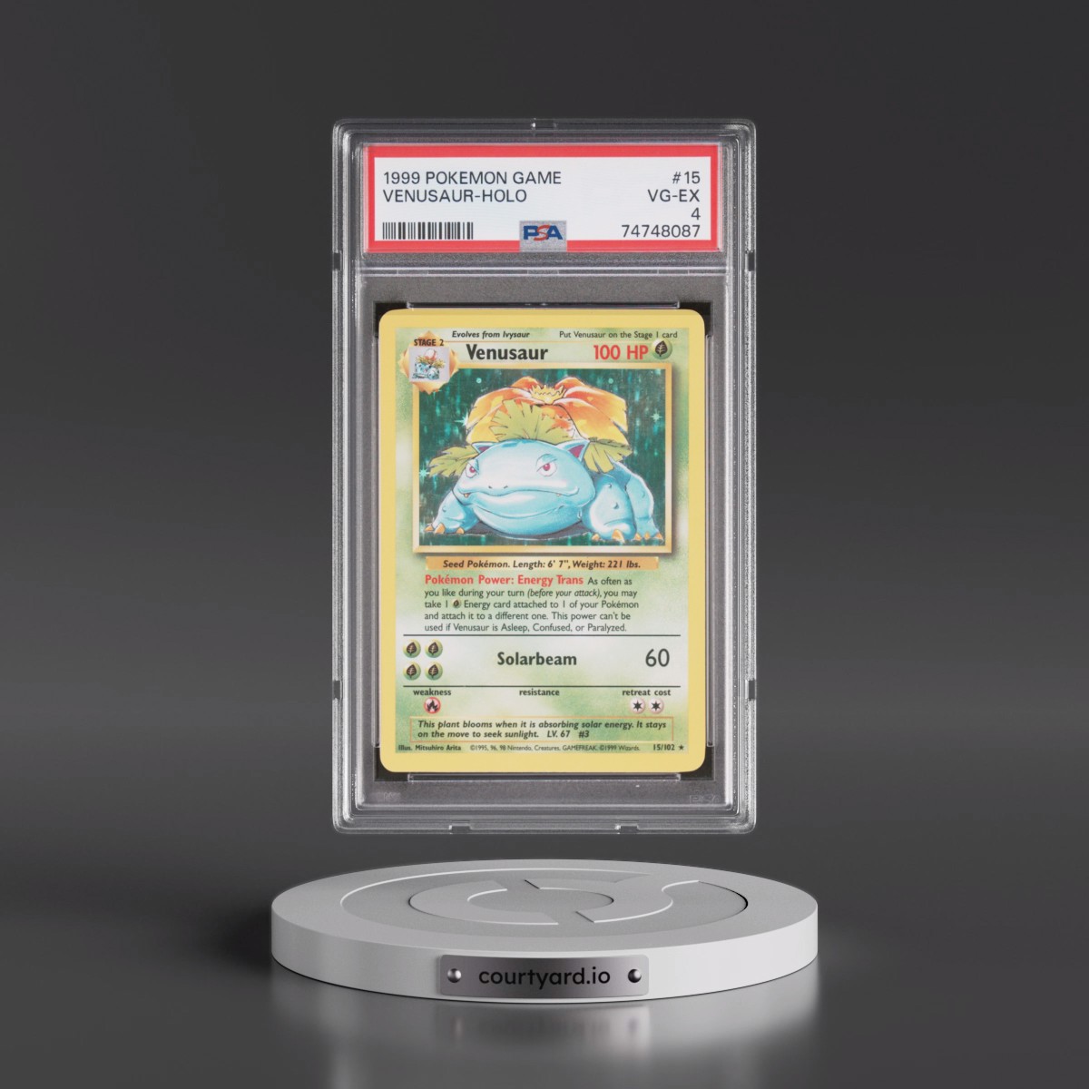 1999 Pokémon Game #15 Venusaur - Holo (PSA 4 VG-EX)