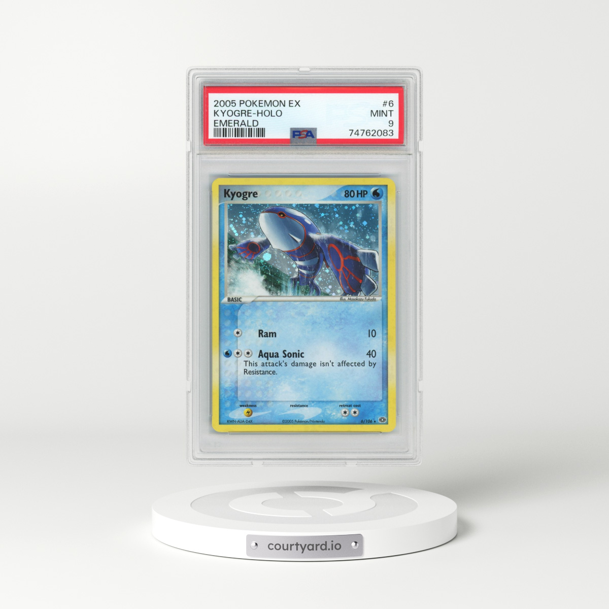 2005 Pokémon EX Emerald #6 Kyogre - Holo (PSA 9 MINT)