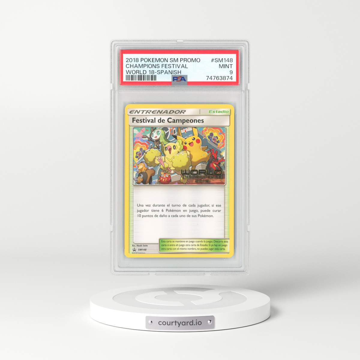 2018 Spanish Sun & Moon Promos #SM148 Champion's Festival (PSA 9 MINT)