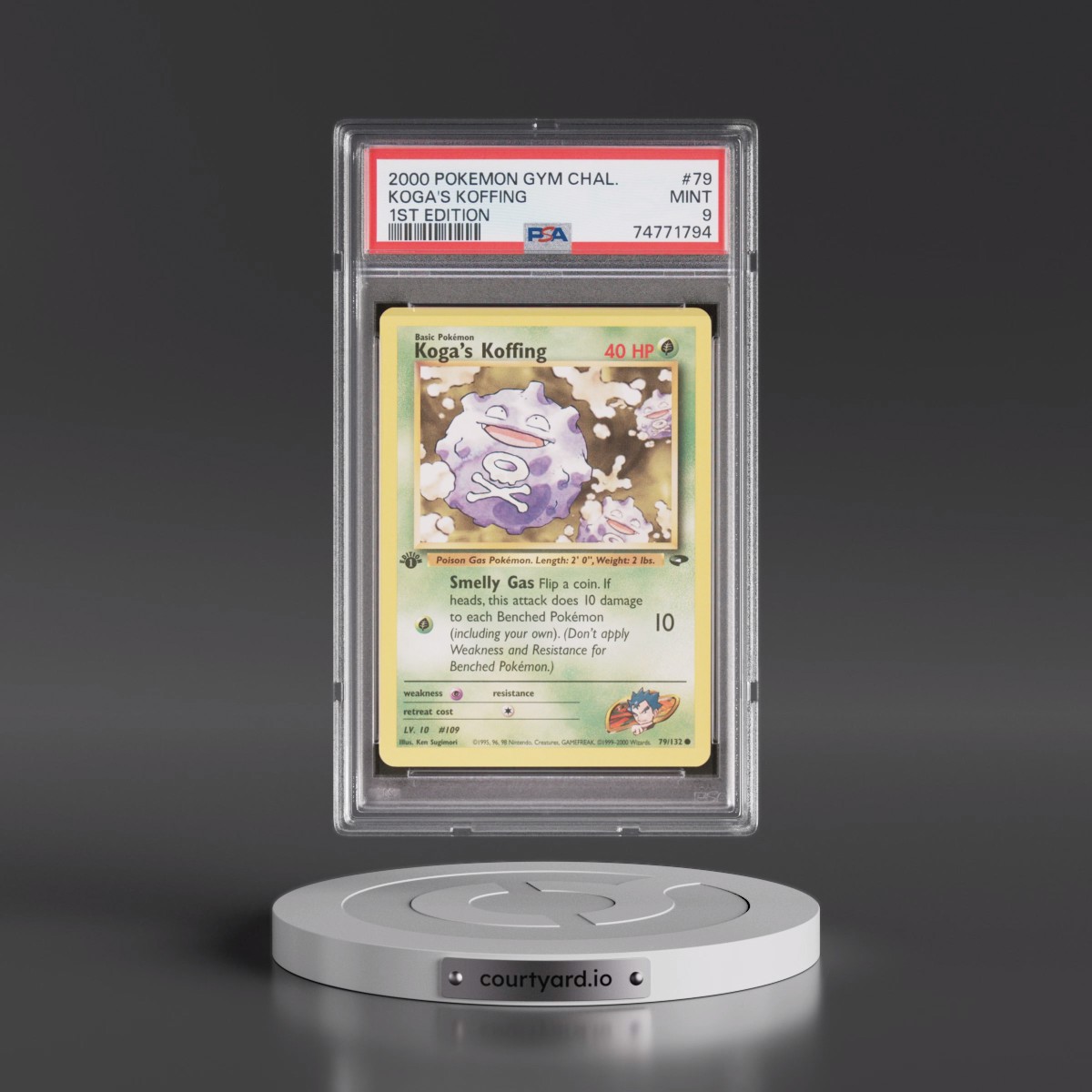 2000 Pokémon Gym Challenge #79 Koga's Koffing - 1st Edition (PSA 9 MINT)