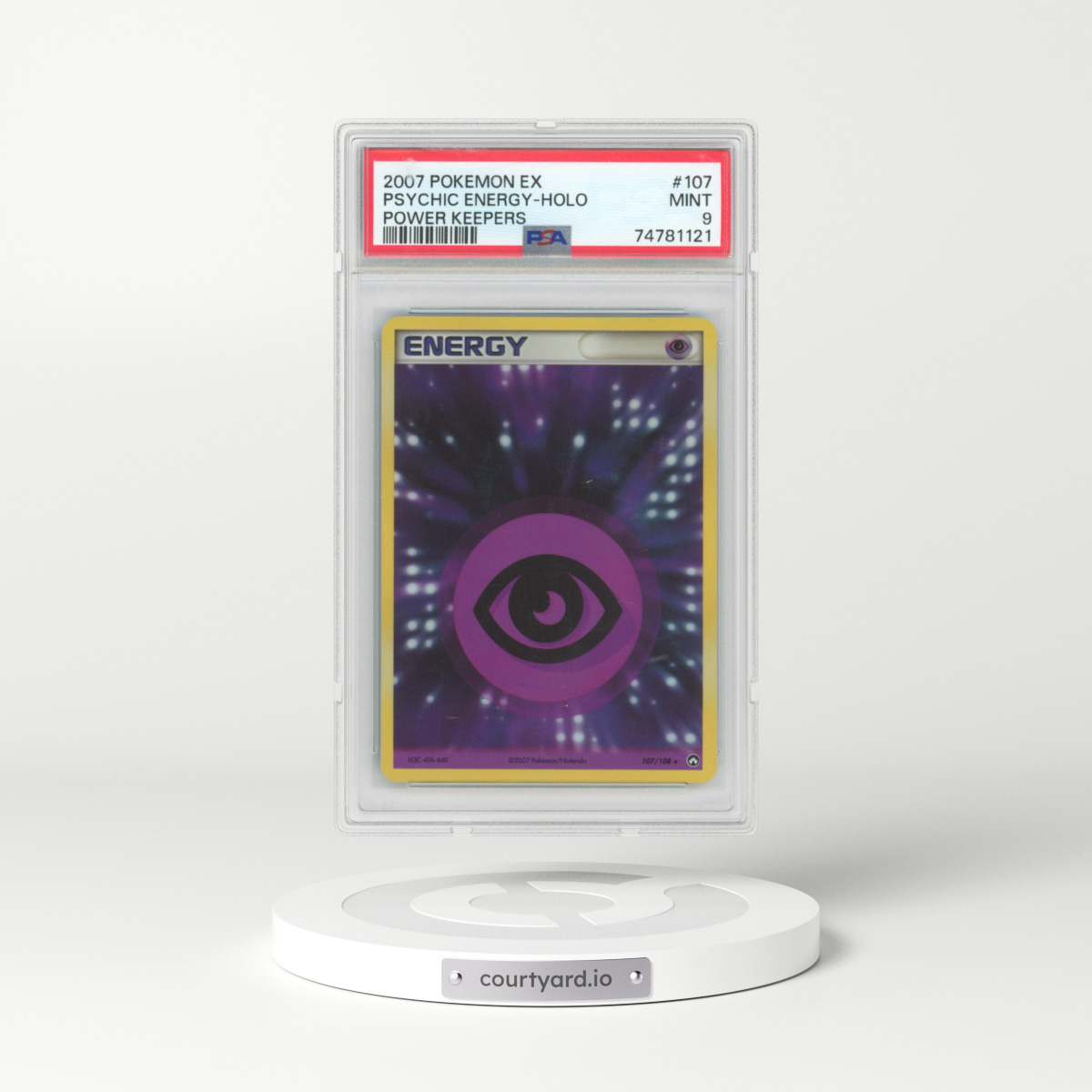 2007 Pokémon EX Power Keepers #107 Psychic Energy - Holo (PSA 9 MINT)