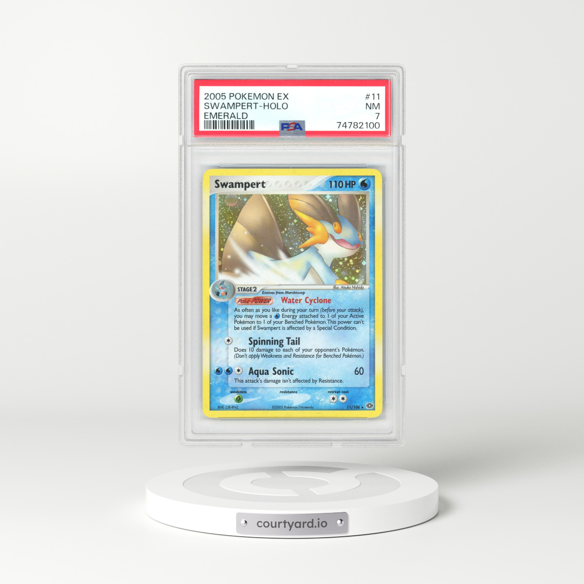 2005 EX Emerald #11 Swampert - Holo (PSA 7 NM)