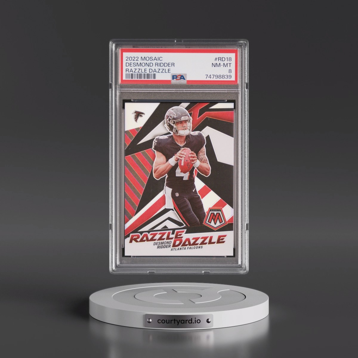2022 Panini Mosaic Razzle Dazzle Desmond Ridder #RD18 PSA 8