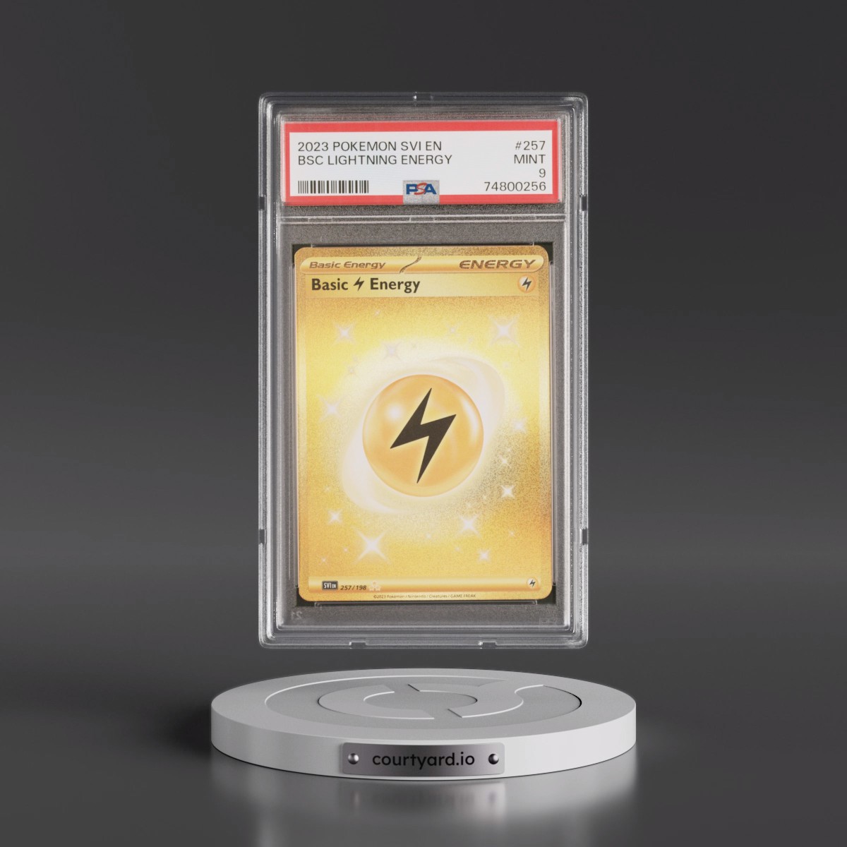 2023 Pokémon Svi EN-Scarlet & Violet #257 Basic Lightning Energy - Hyper Rare (PSA 9 MINT)