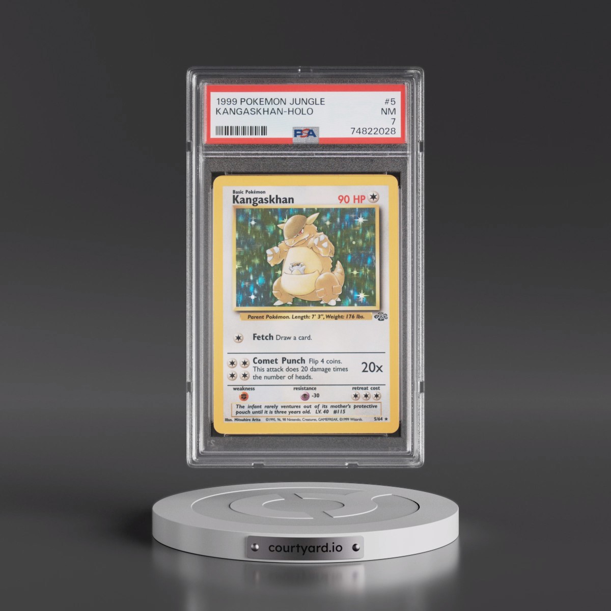 1999 Pokémon Jungle #5 Kangaskhan - Holo (PSA 7 NM)