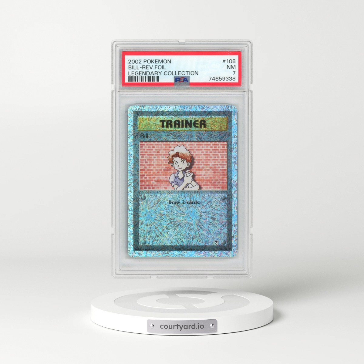 2002 Pokémon Legendary Collection #108 Bill - Reverse Foil (PSA 7 NM)