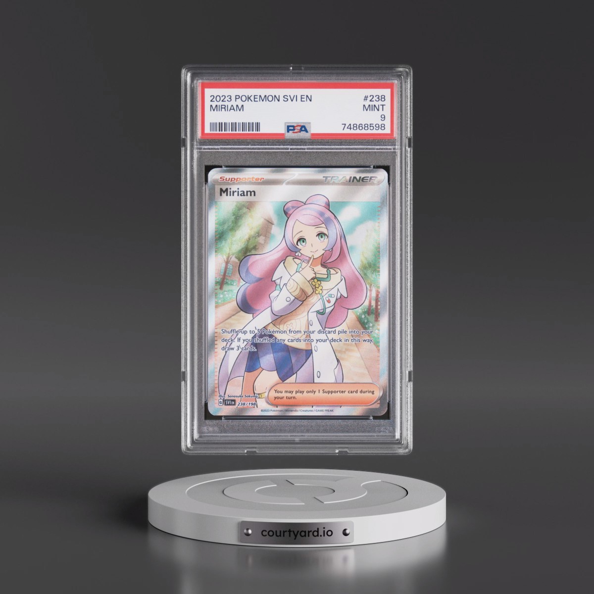 2023 Pokémon Svi EN-Scarlet & Violet #238 Miriam - Ultra Rare (PSA 9 MINT)