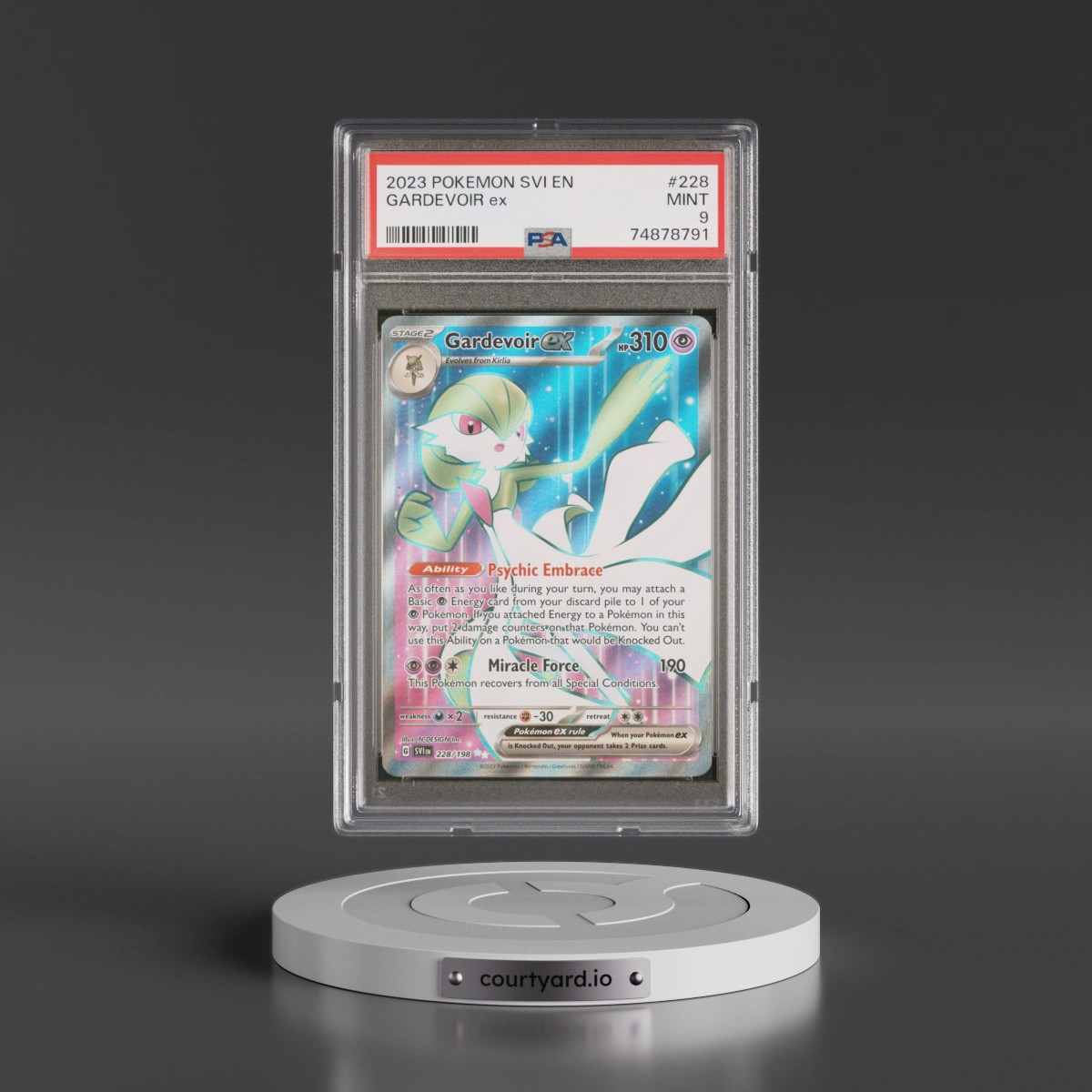 2023 Pokémon Svi EN-Scarlet & Violet #228 Gardevoir EX - Holo Ultra Rare (PSA 9 MINT)