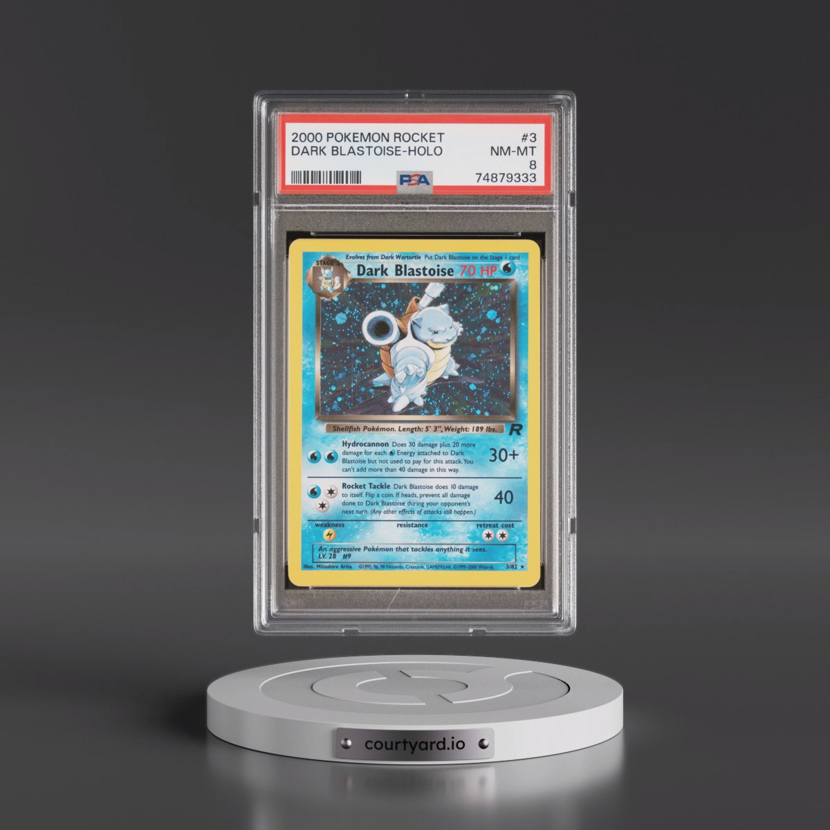 2000 Pokémon Rocket #3 Dark Blastoise - Holo (PSA 8 NM-MT)