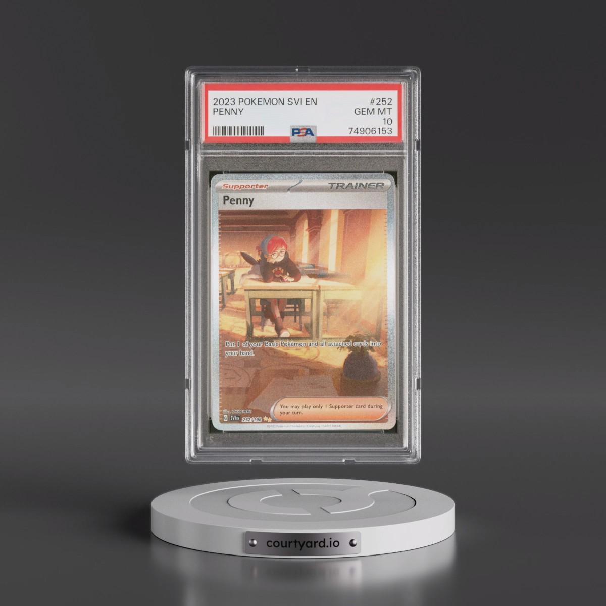 2023 Pokémon Svi EN-Scarlet & Violet #252 Penny - Special Illustration Rare (PSA 10 GEM MINT)