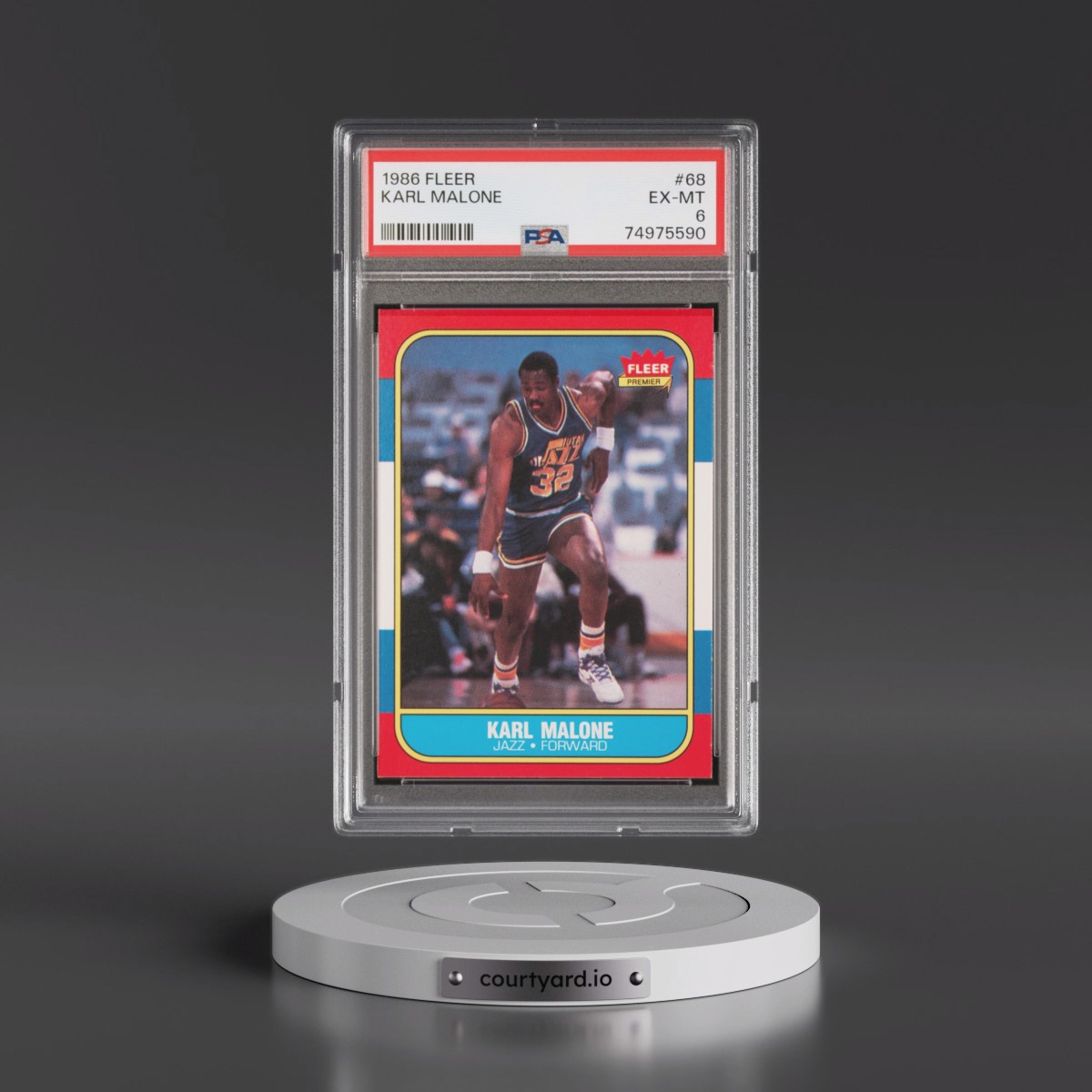 1986 Fleer #68 Karl Malone (PSA 6 EX-MT)