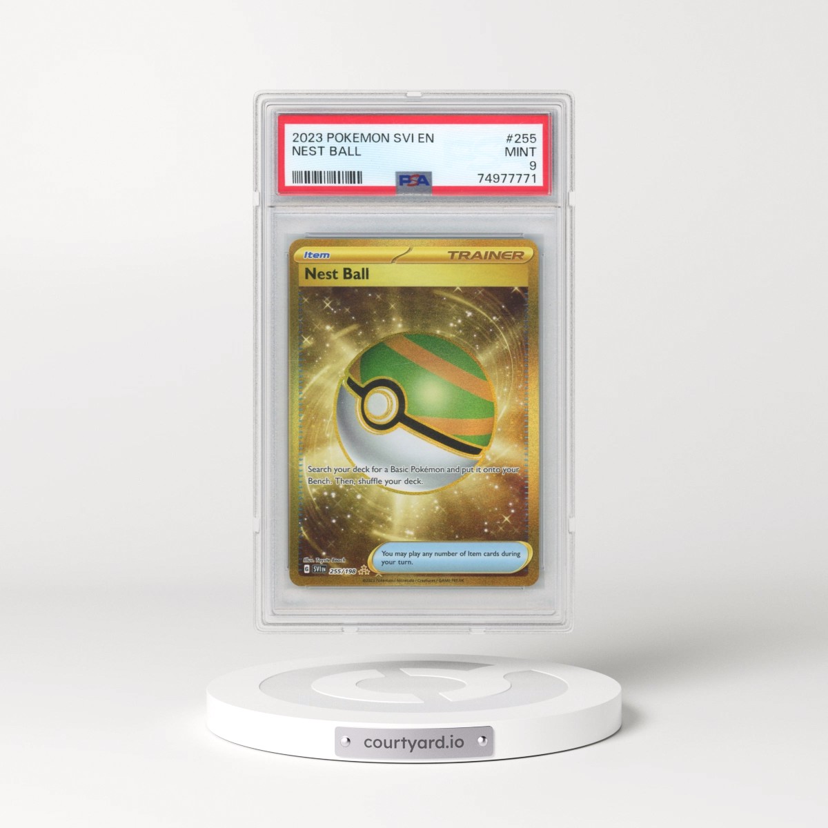 2023 Pokémon Svi EN-Scarlet & Violet #255 Nest Ball - Hyper Rare (PSA 9 MINT)
