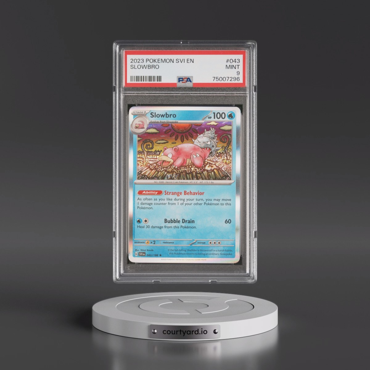 2023 Pokémon Svi EN-Scarlet & Violet #043 Slowbro (PSA 9 MINT)