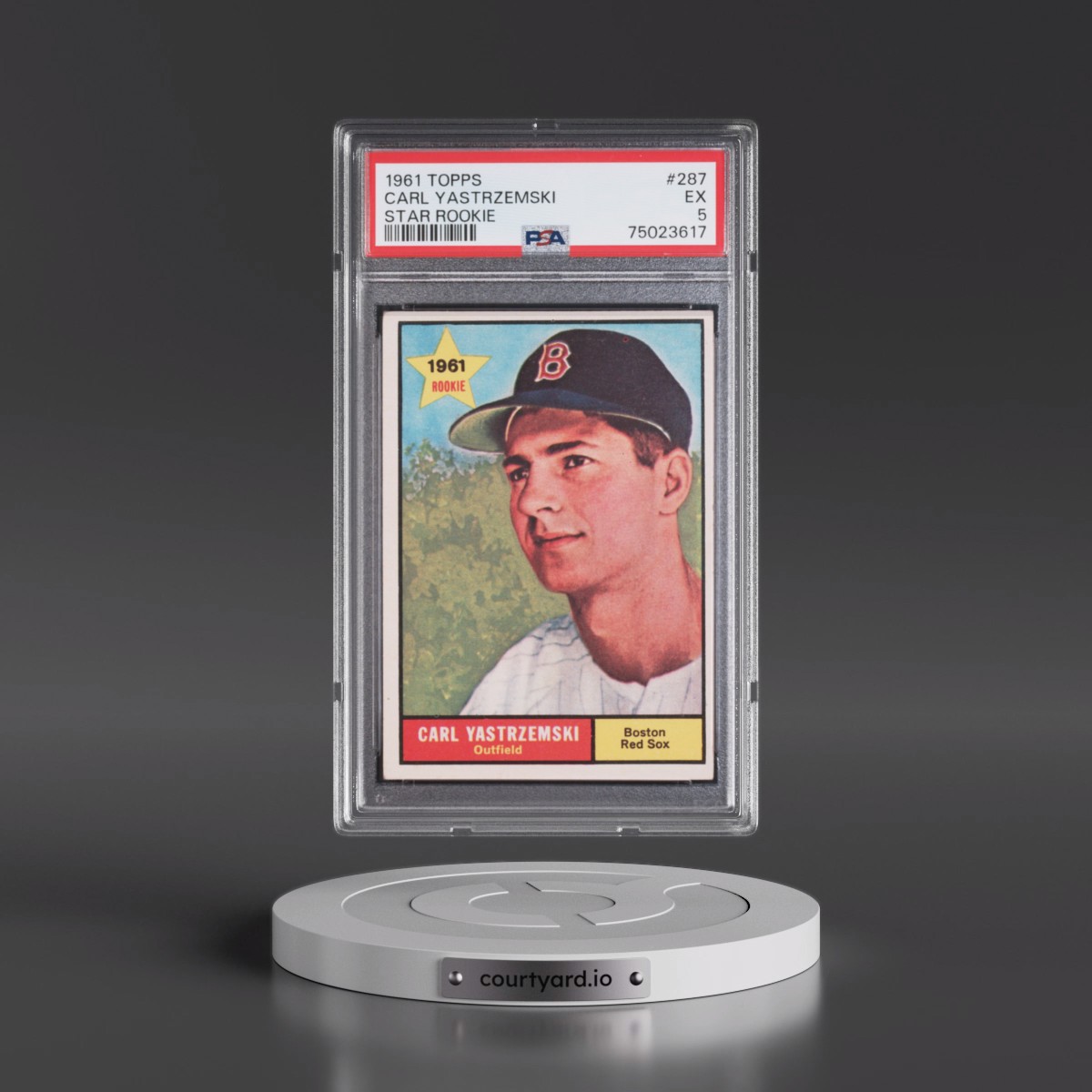 1961 Topps #287 Carl Yastrzemski - Star Rookie (PSA 5 EX)