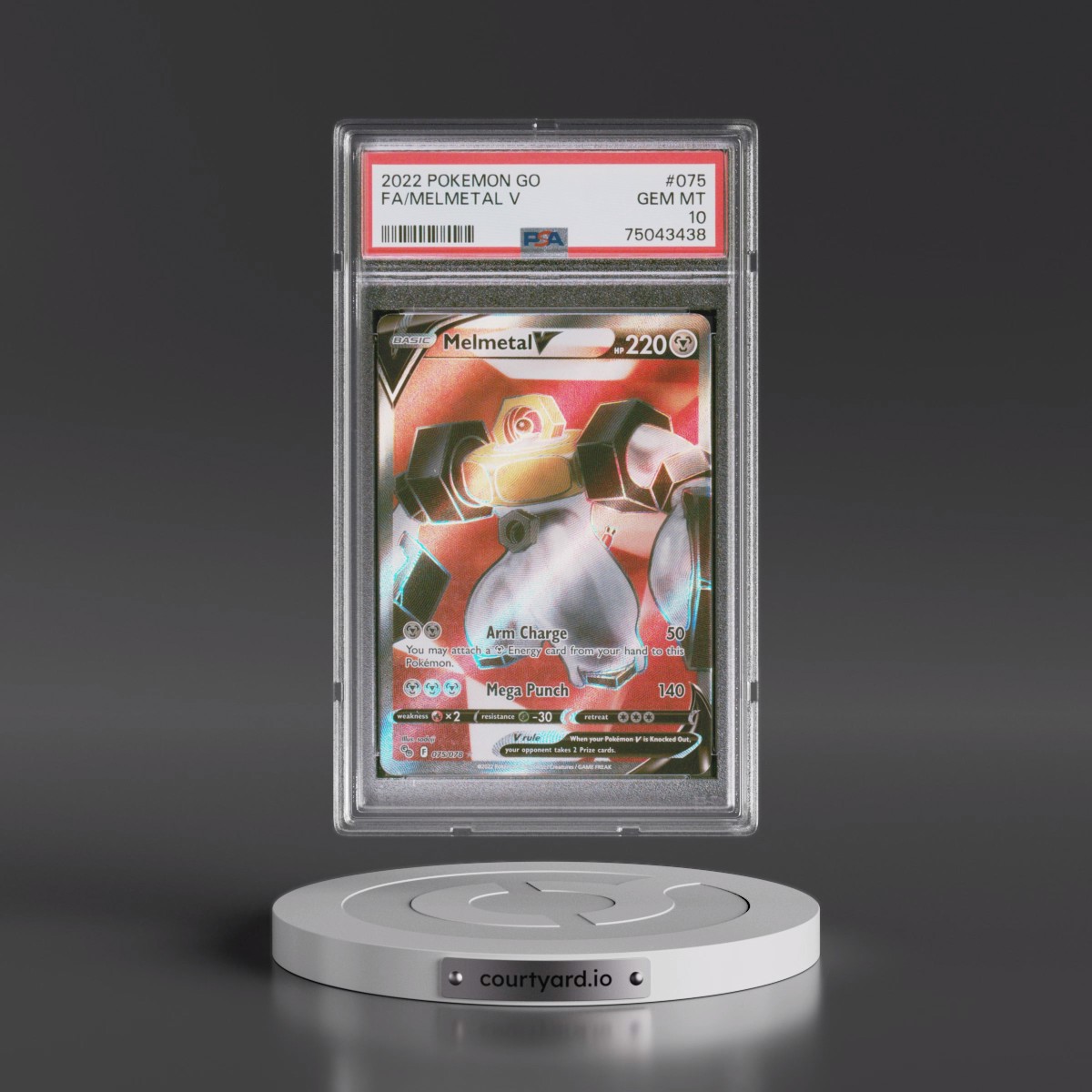 2022 Pokémon Go #075 Melmetal V - Holo Full Art (PSA 10 GEM MINT)