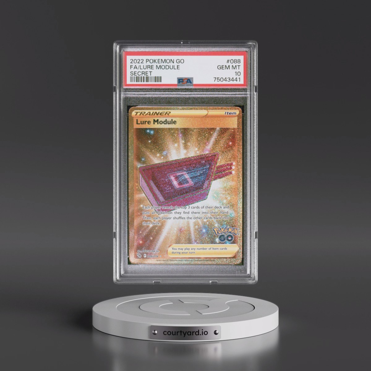 2022 Pokémon Go #088 Lure Module - Full Art Secret (PSA 10 GEM MINT)