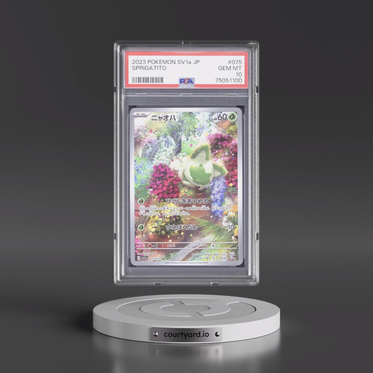 2023 Pokémon Sv1a-Triplet Beat #075 Sprigatito - Art Rare (PSA 10 GEM MINT)
