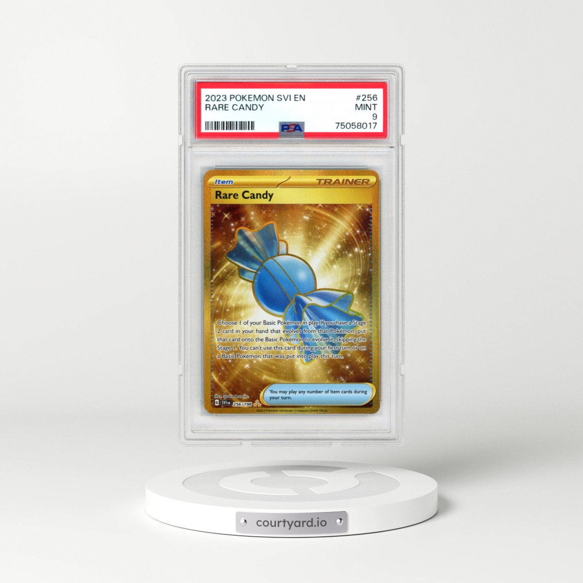 2023 Pokémon Svi EN-Scarlet & Violet #256 Rare Candy - Hyper Rare (PSA 9 MINT)