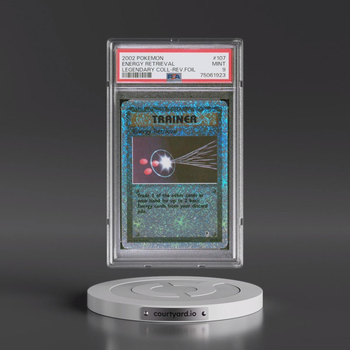 2002 Pokémon Legendary Collection #107 Energy Retrieval - Reverse Foil (PSA 9 MINT)