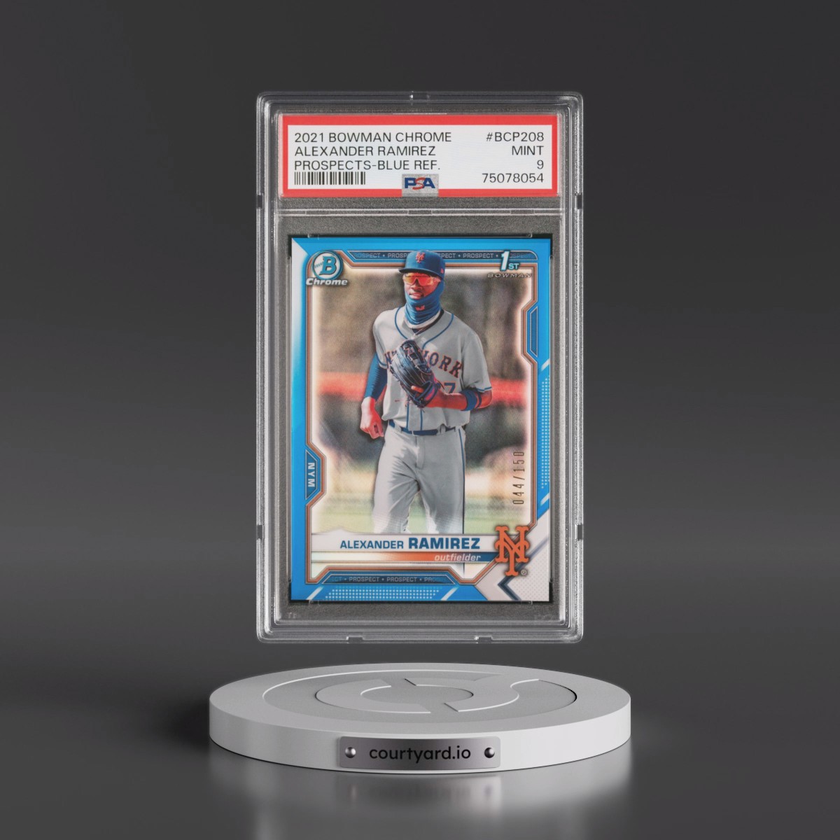 2021 Bowman Chrome Prospects #BCP208 Alexander Ramirez - Blue Refractor (PSA 9 MINT)