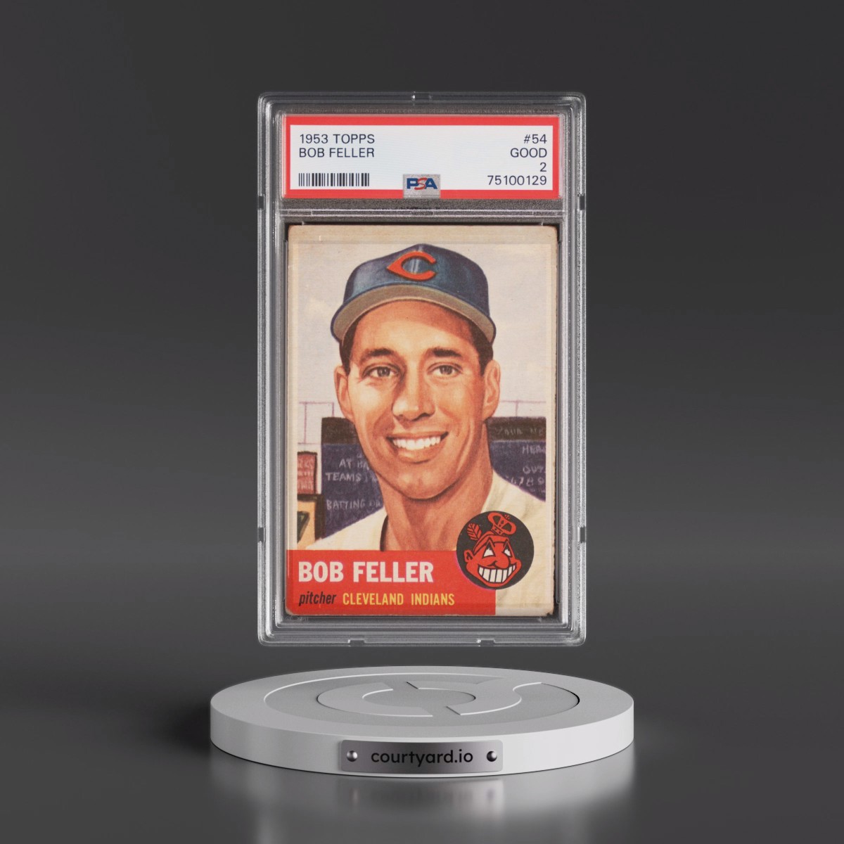 1953 Topps #54 Bob Feller (PSA 2 GOOD)