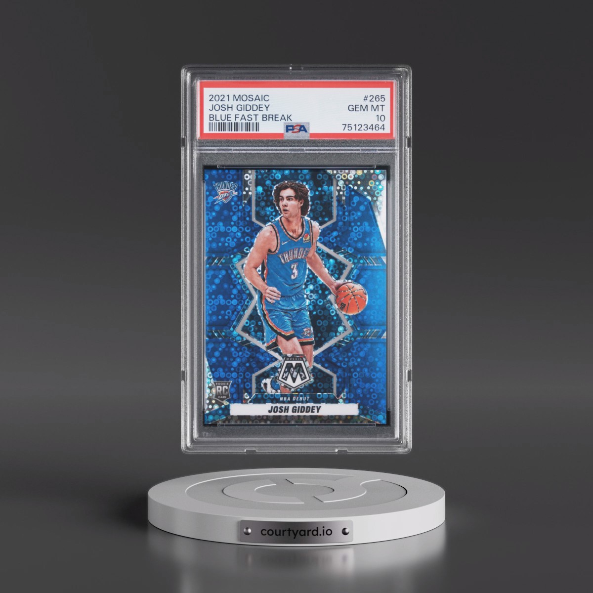 2021 Panini Mosaic Josh Giddey - Blue Fast Break #265 PSA 10