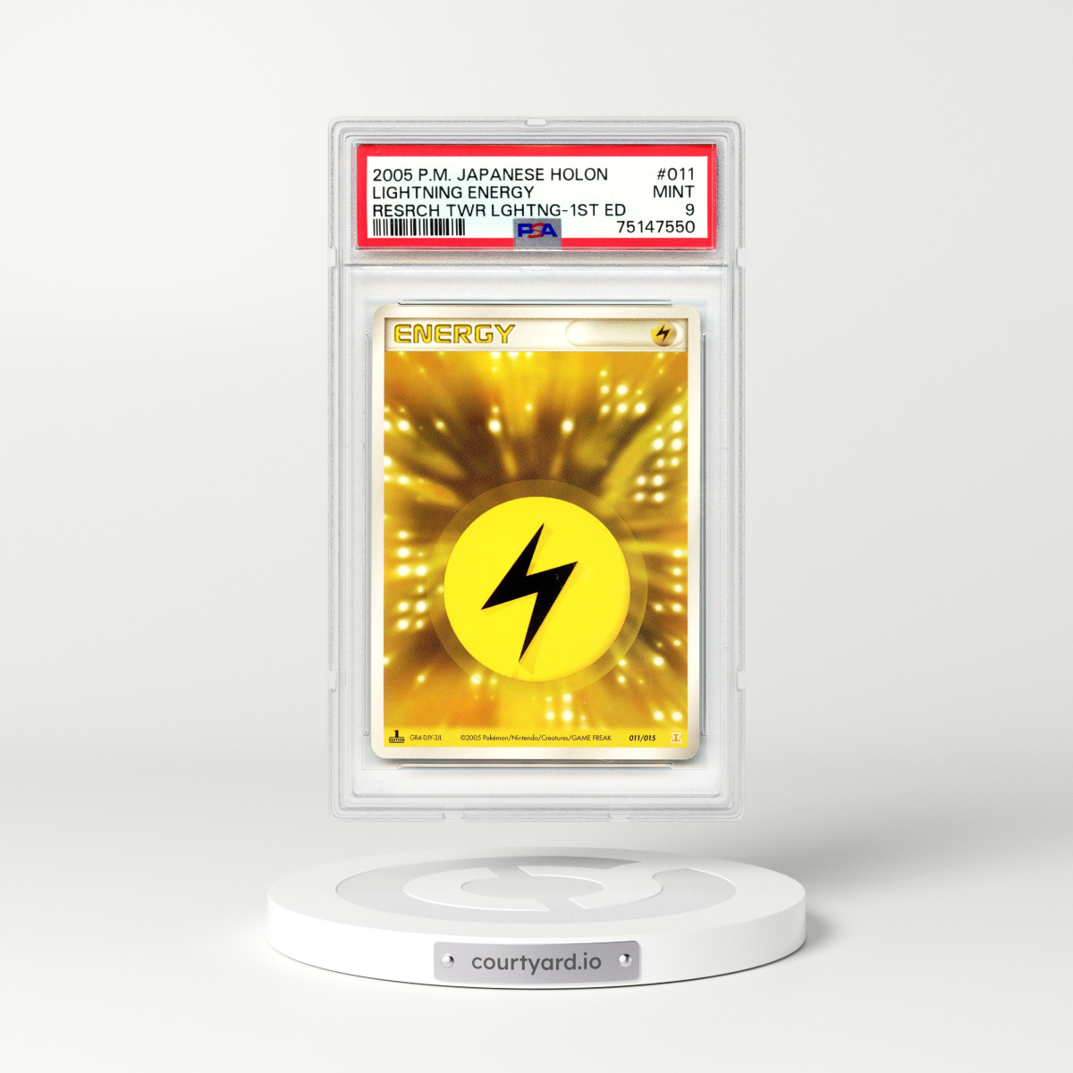 2005 Japanese Holon Research Tower #11 Lightning Energy - 1st Edition (PSA 9 MINT)