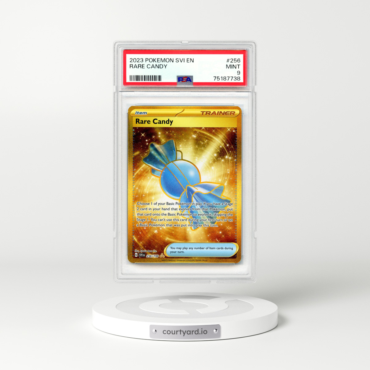 2023 Scarlet & Violet #256 Rare Candy - Full Art Holo (PSA 9 MINT)