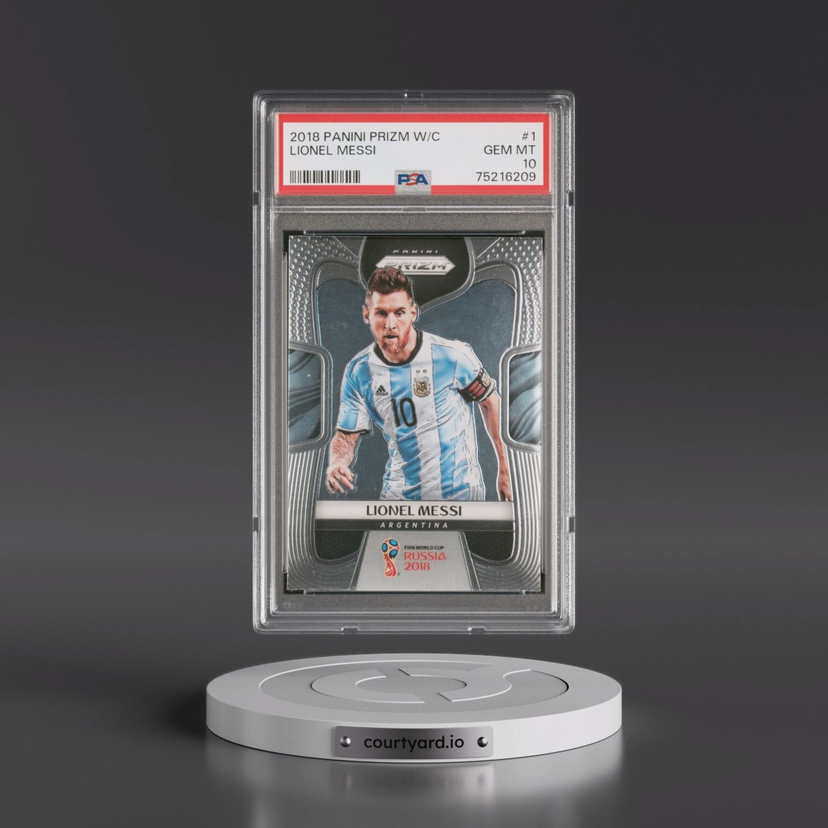 2018 Panini Prizm World Cup Lionel Messi #1 PSA 10