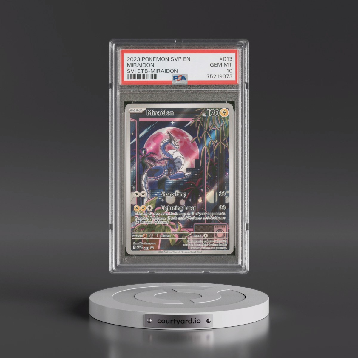 2023 Pokémon Svp EN-SV Black Star Promo #013 Miraidon - Scarlet & Violet Elite Trainer Box-Miraidon (PSA 10 GEM MINT)