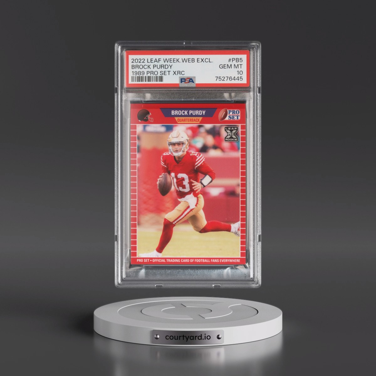 2022 Leaf Weekly Web Exclusive Cards #PB5 Brock Purdy - 1989 Pro Set Xrc (PSA 10 GEM MINT)