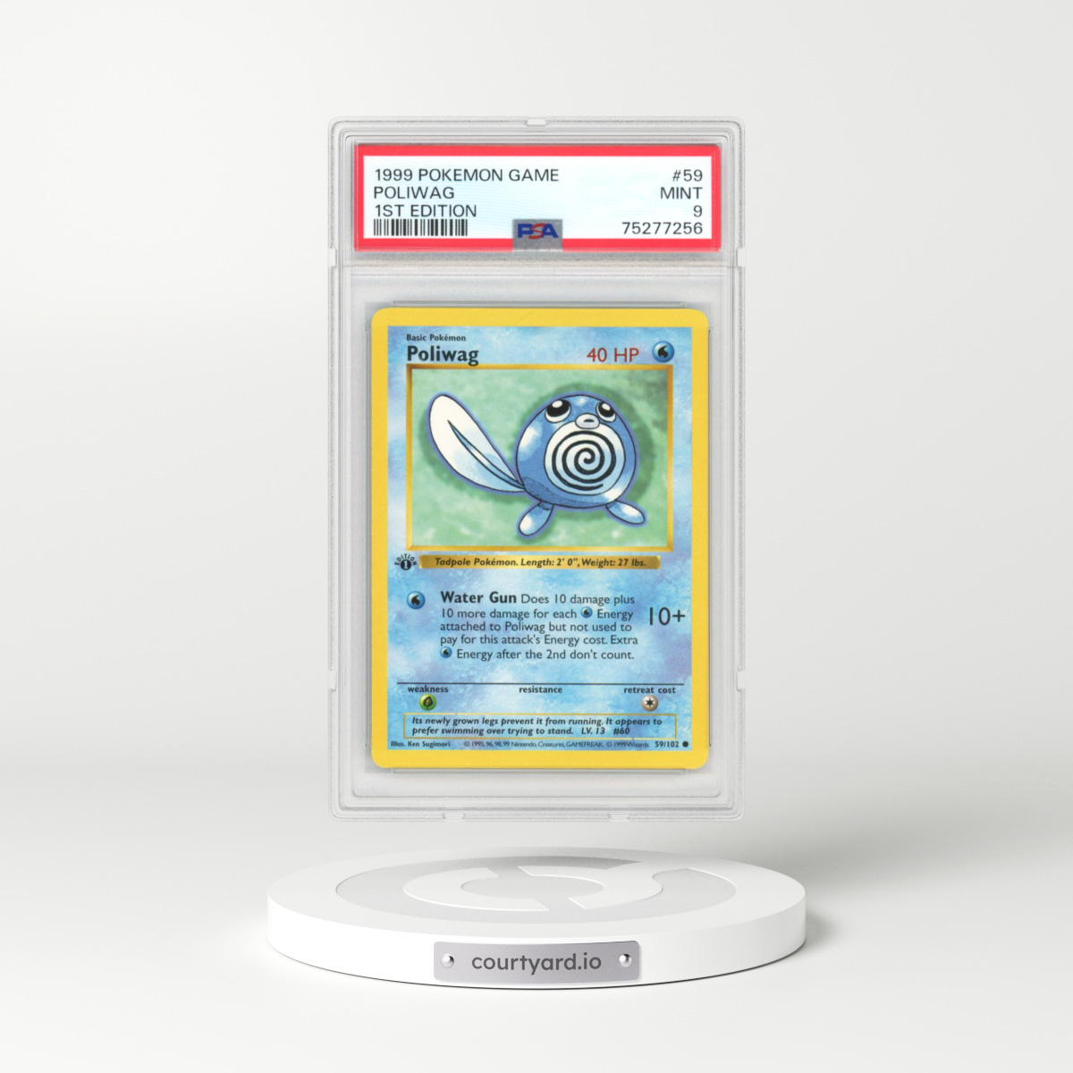 1999 Base Set #59 Poliwag - 1st Edition (PSA 9 MINT)
