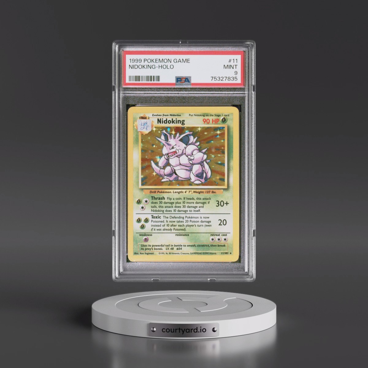 1999 Pokémon Game #11 Nidoking - Holo (PSA 9 MINT)
