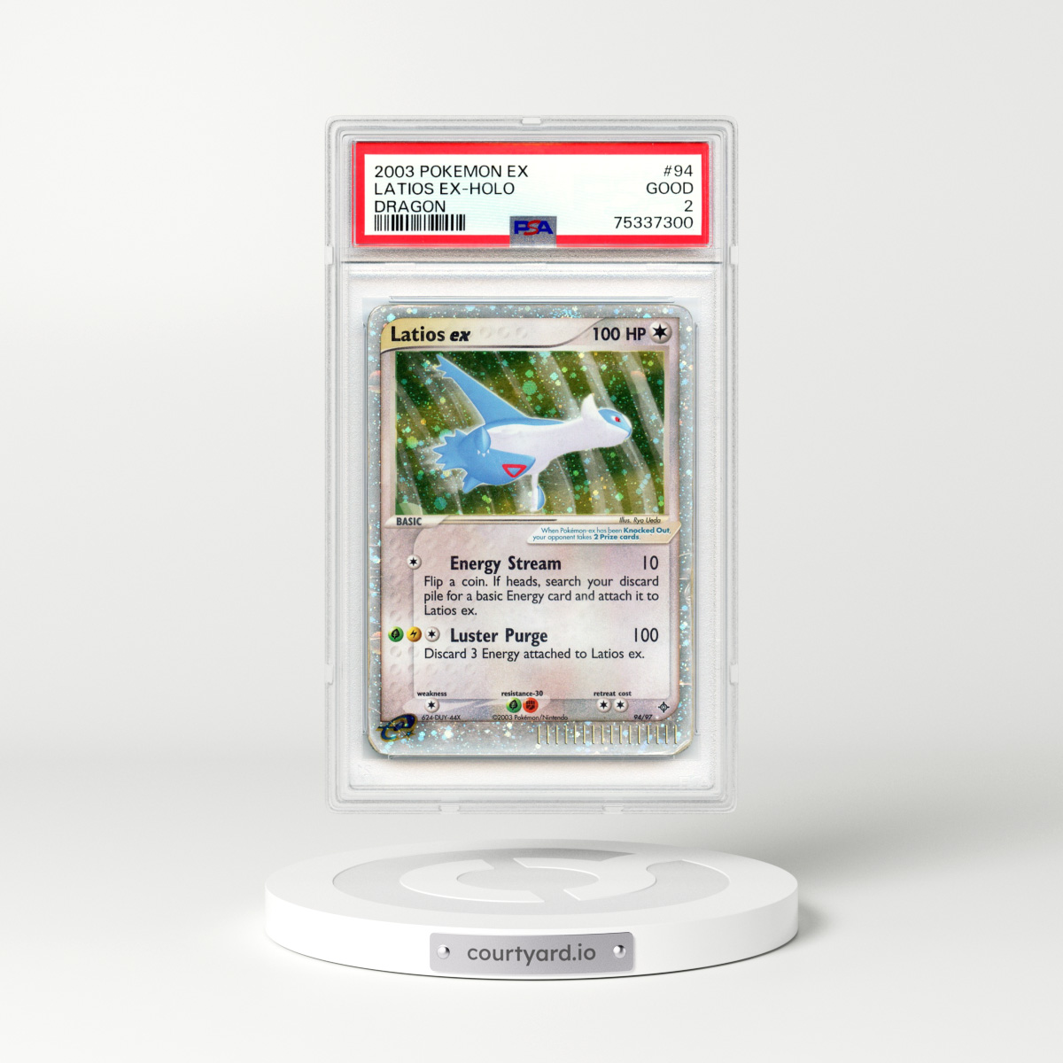 2003 EX Dragon #94 Latios EX - Holo (PSA 2 GOOD)