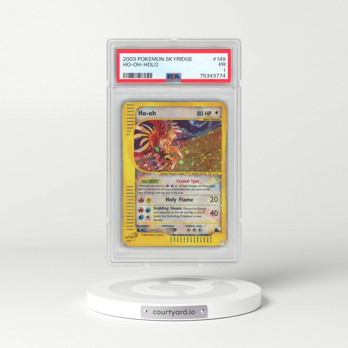 2003 Pokémon Skyridge #149 HO-Oh - Holo (PSA 1 PR)